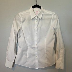 Brooks Brothers 346 Tailored Non-Iron White Shirt - Size 4P